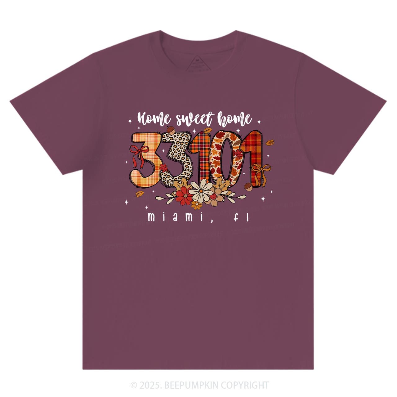 Personalized Fall Zip Code Doodle T-Shirts Beepumpkin