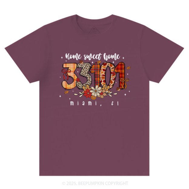 Personalized Fall Zip Code Doodle T-Shirts Beepumpkin