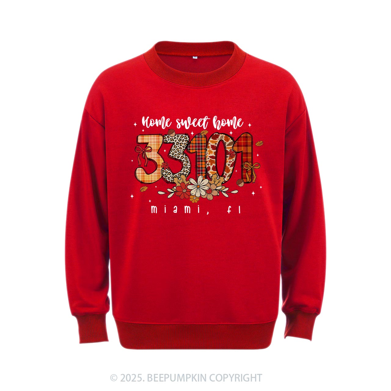 Personalized Fall Zip Code Doodle Sweatshirt Beepumpkin