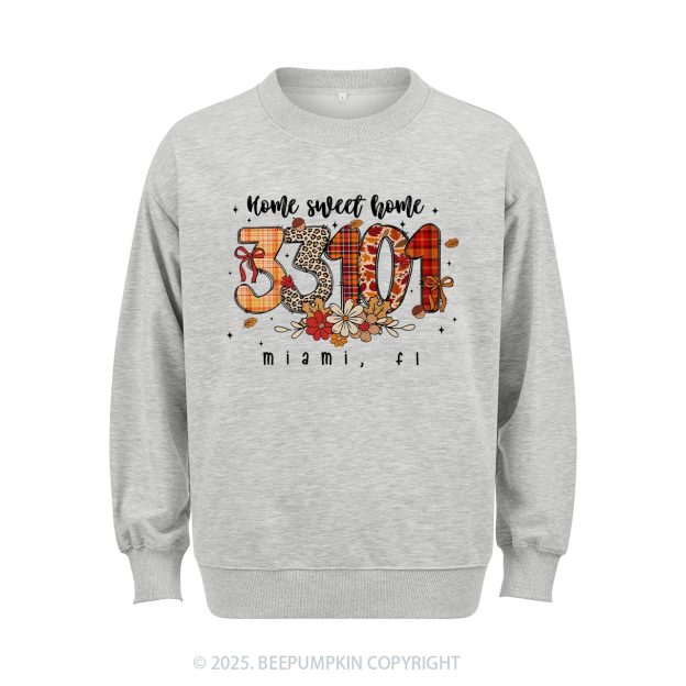 Personalized Fall Zip Code Doodle Sweatshirt Beepumpkin