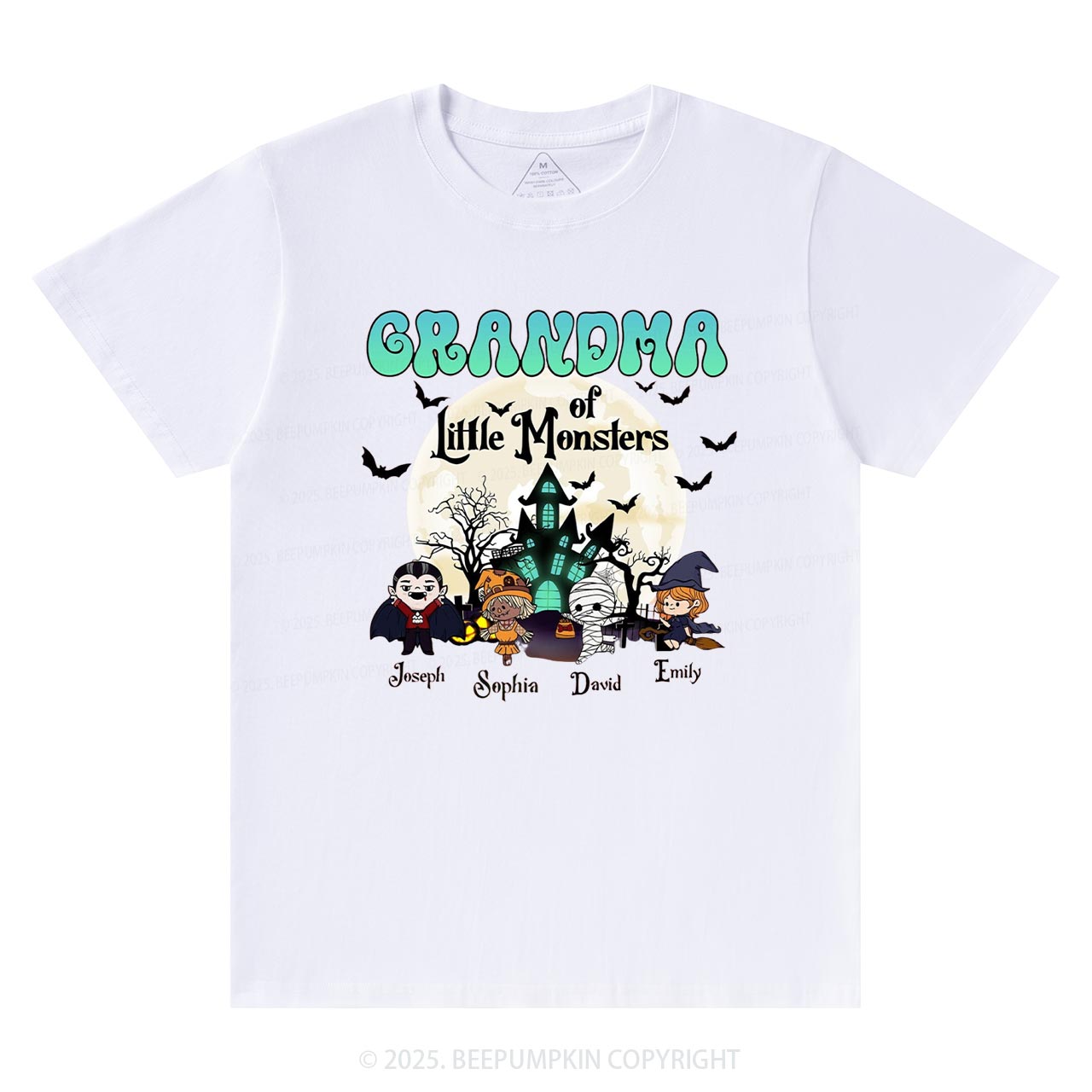 Personalized Grandma Halloween T-Shirts Beepumpkin