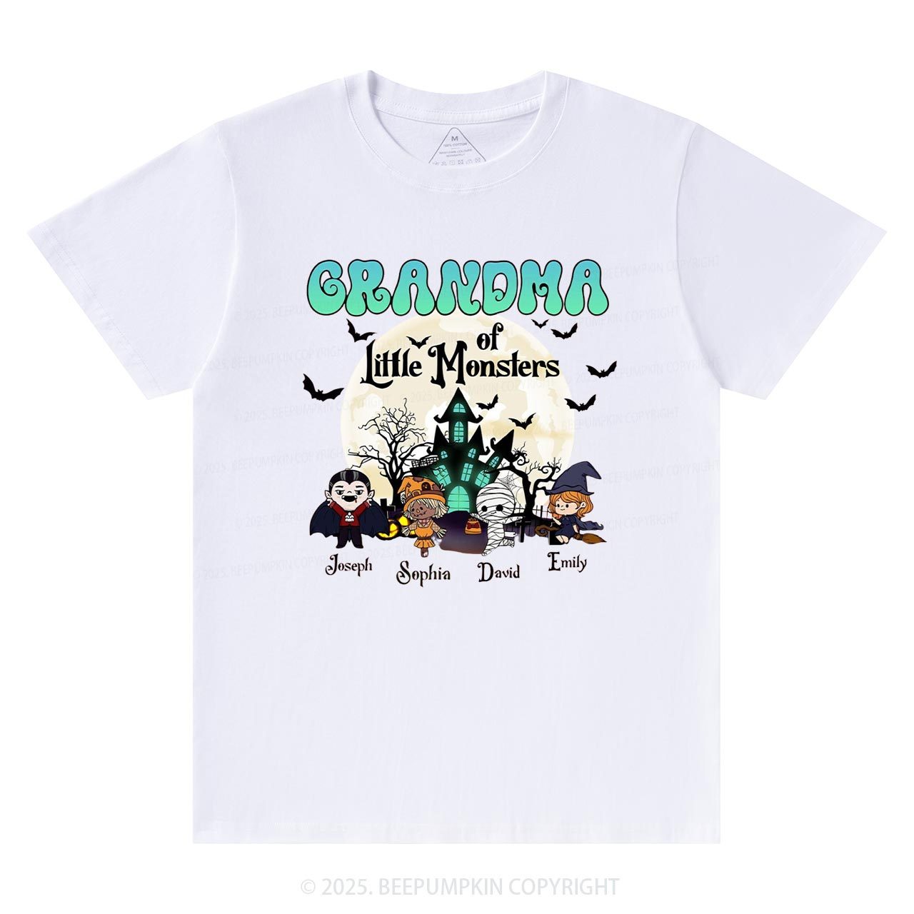 Personalized Grandma Halloween T-Shirts Beepumpkin