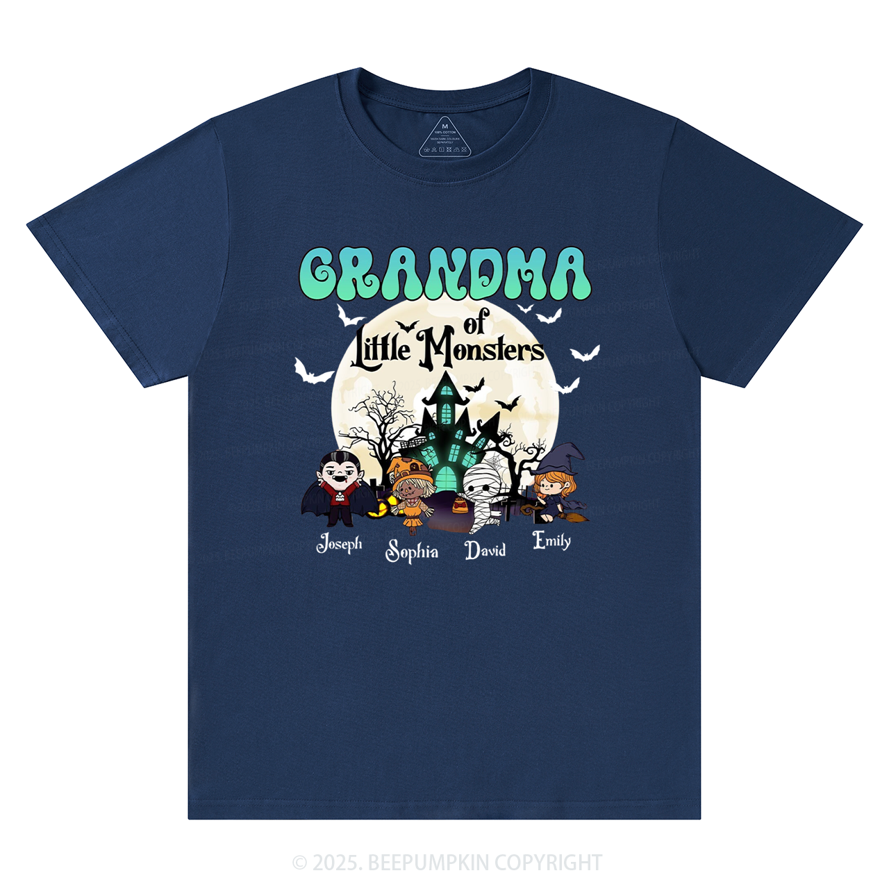 Personalized Grandma Halloween T-Shirts Beepumpkin
