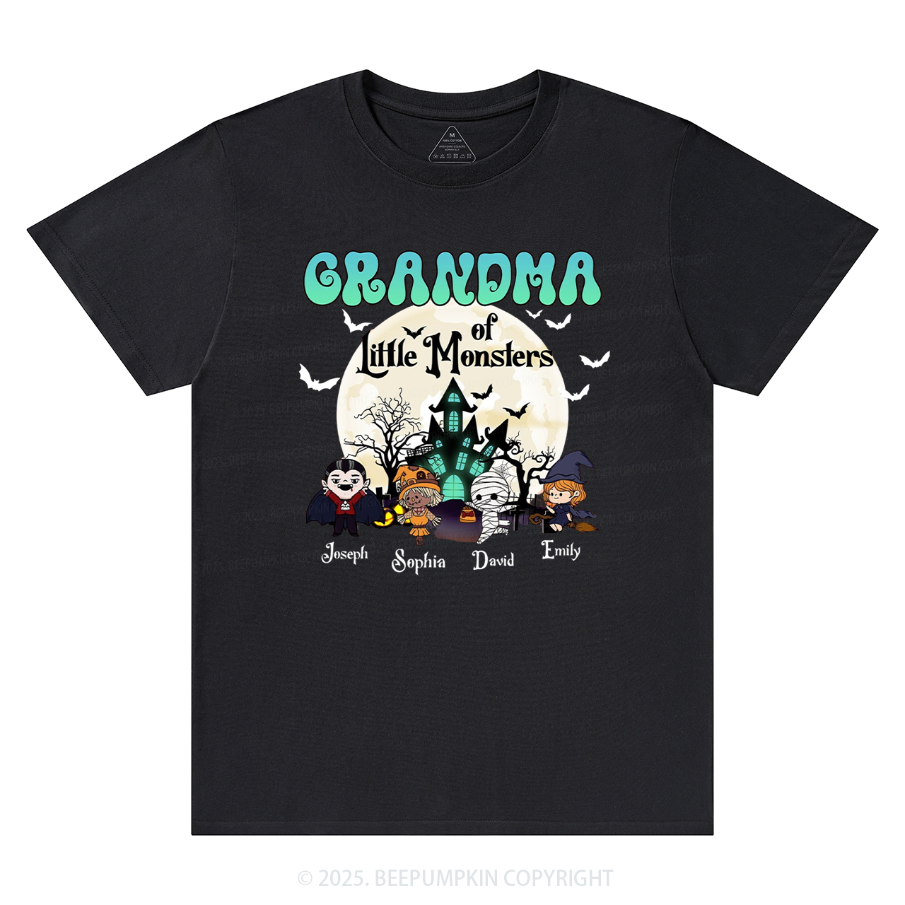 Personalized Grandma Halloween T-Shirts Beepumpkin