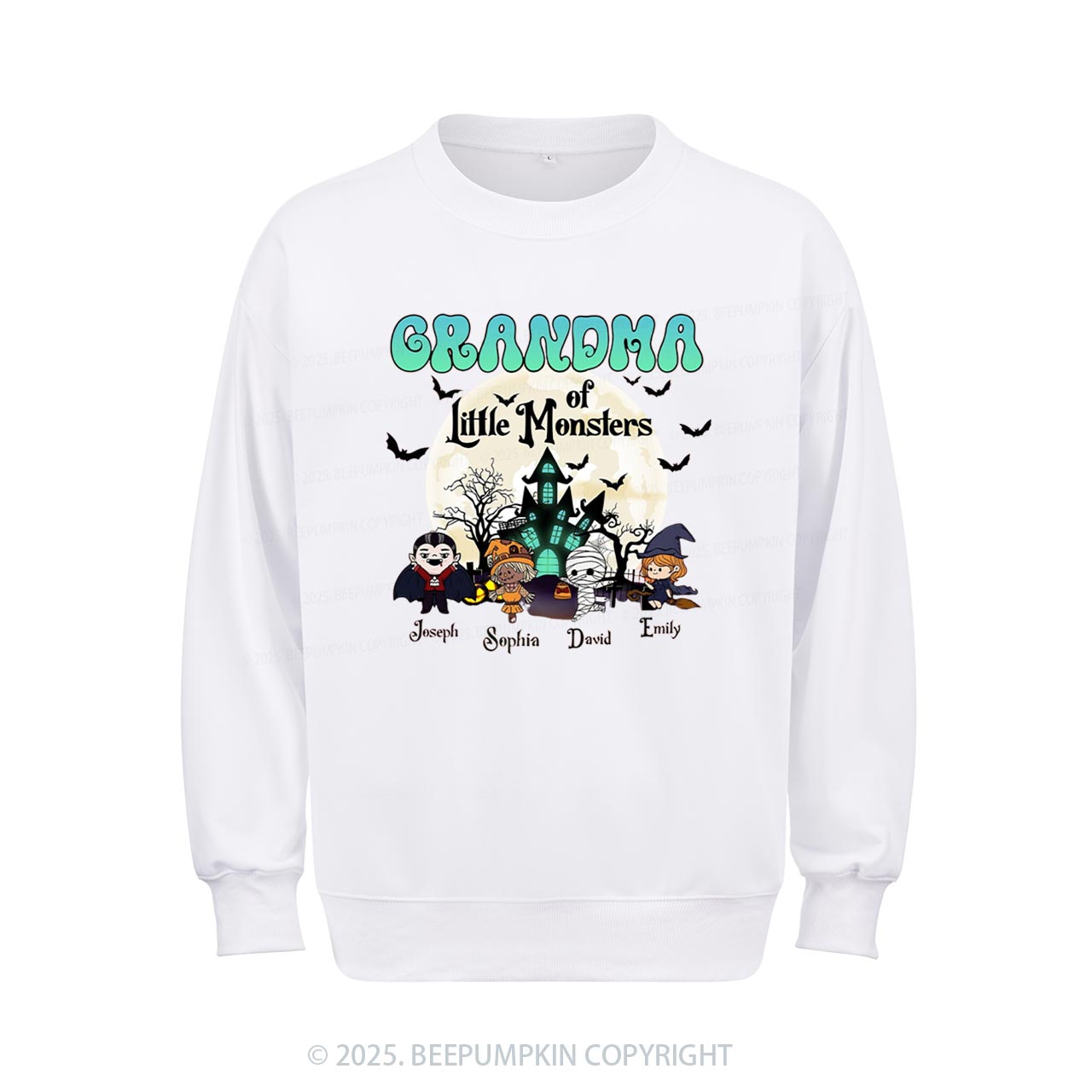 Personalized Grandma Halloween Sweatshirt Beepumpkin