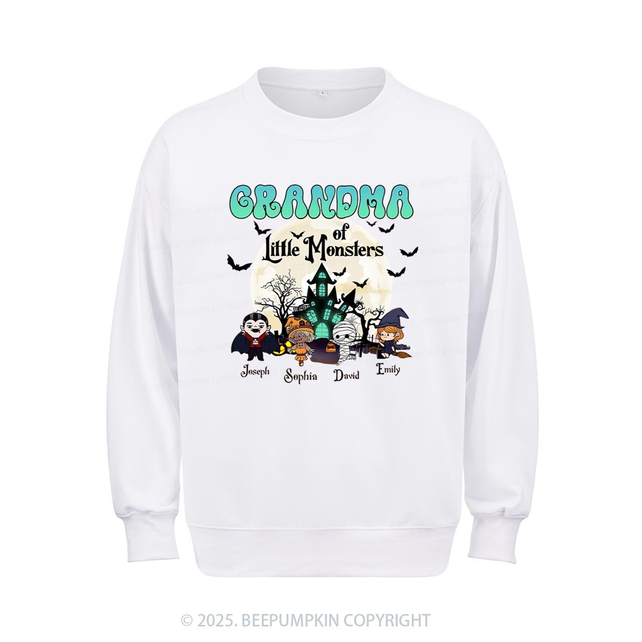 Personalized Grandma Halloween Sweatshirt Beepumpkin