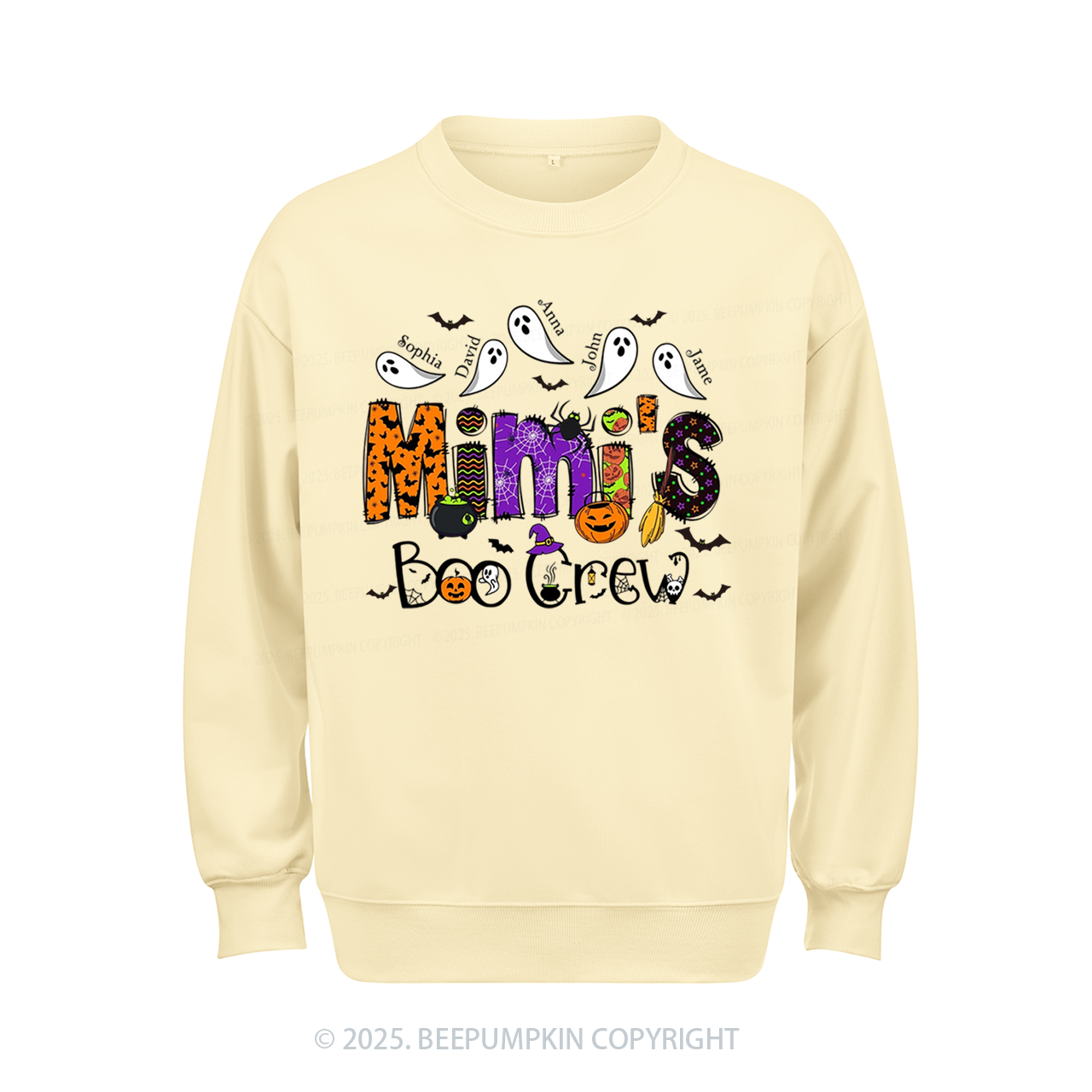Personalized Mimi's Boo Crew Sweatshirt Beepumpkin