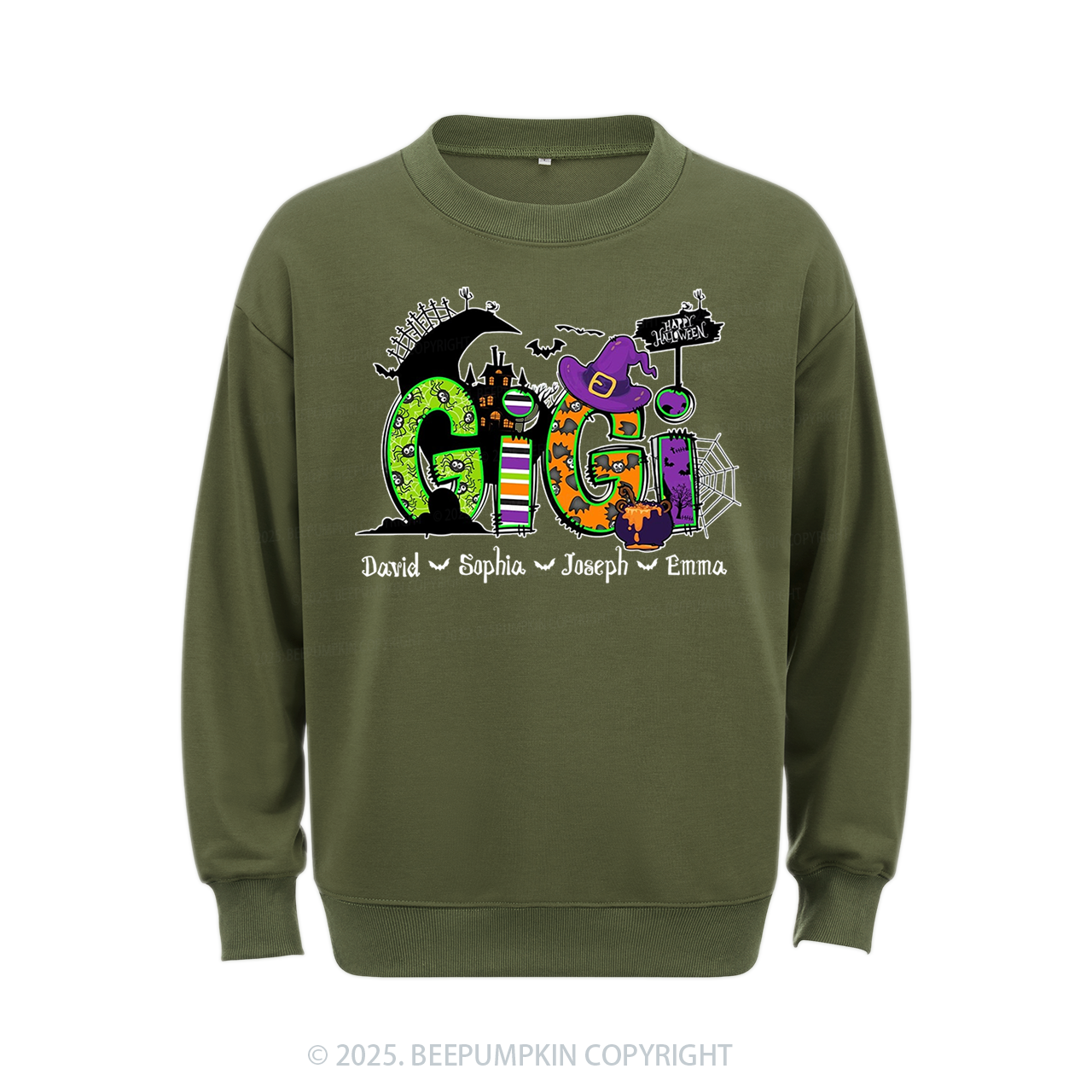 Personalized Mimi Halloween Sweatshirt Beepumpkin