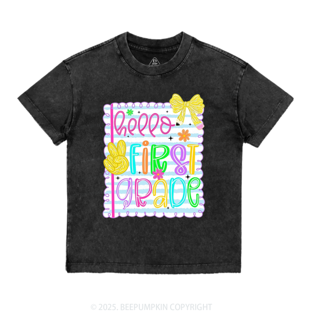 Personalized Back-To-School Greetings Toddler&Kids Washed Tees