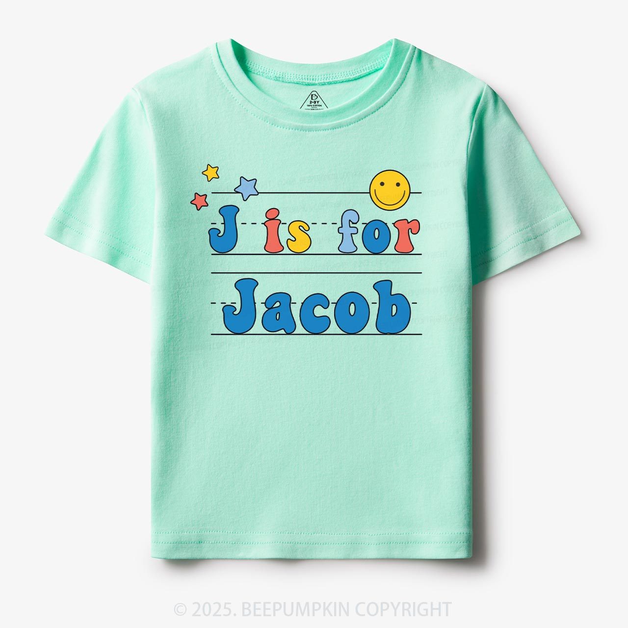 Personalized Letter Is For Name Toddler&Kid's Tees Beepumpkin