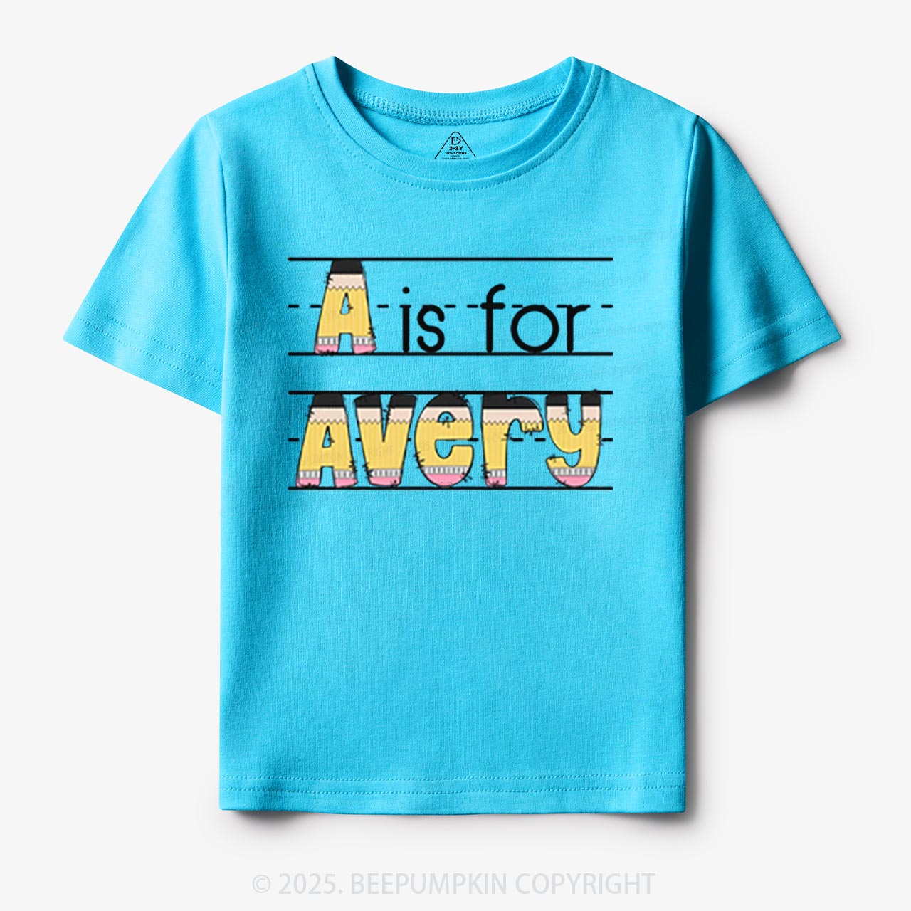 Personalized Pencil Letter Toddler&Kid's Tees Beepumpkin