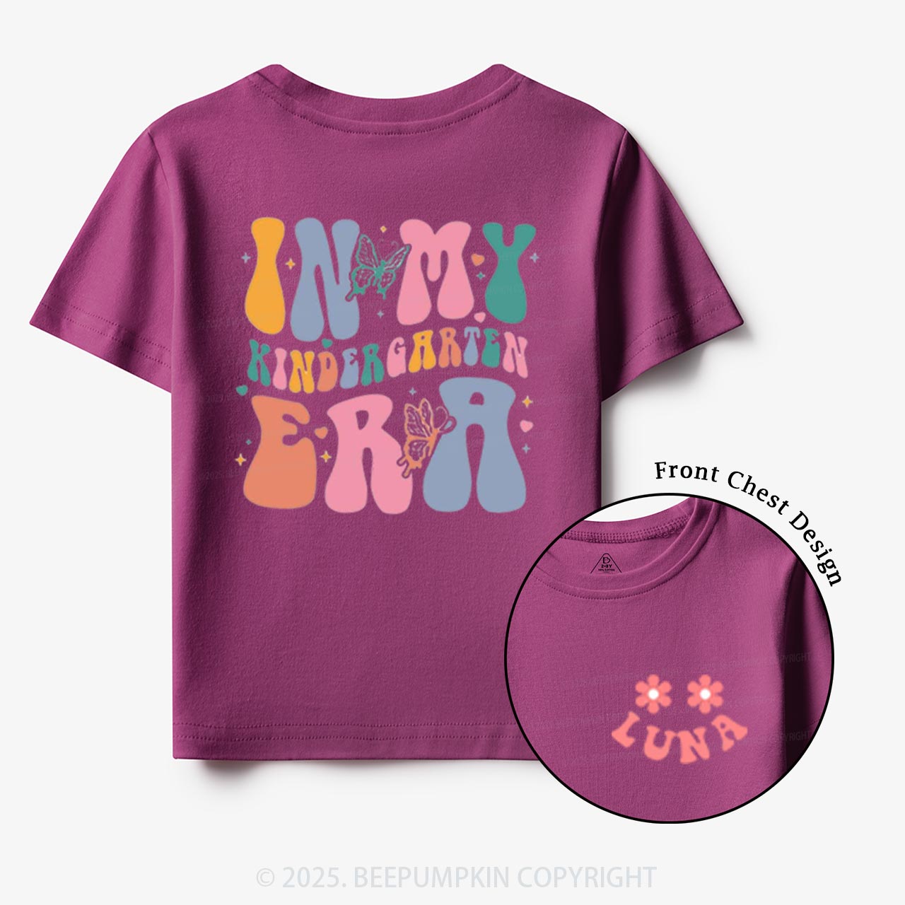 Personalized Colorful Kinder Toddler&Kid's Tees Beepumpkin