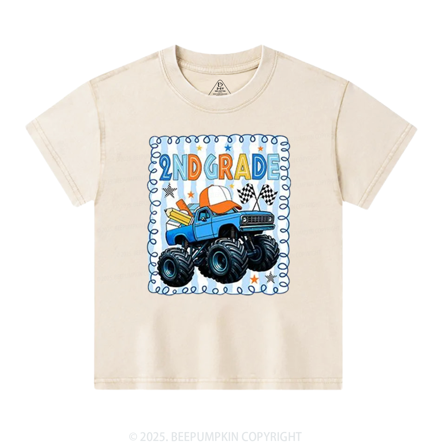 Personalized Truck For Boy Toddler&Kids Washed Tees