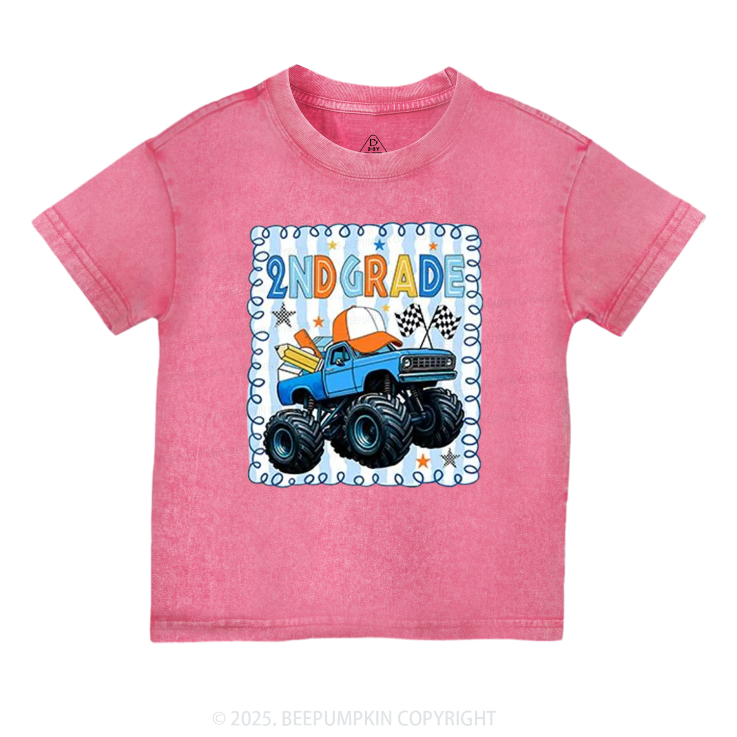 Personalized Truck For Boy Toddler&Kids Washed Tees