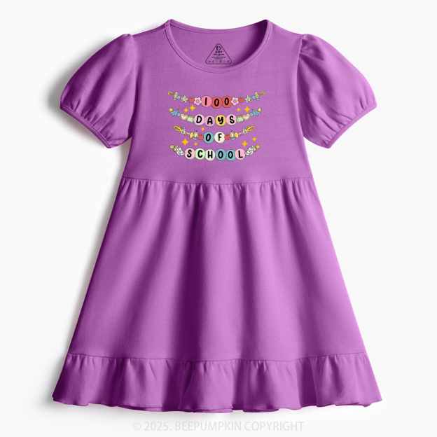 100 Days Of School Toddler&Kid's Ruffle Dress Beepumpkin 