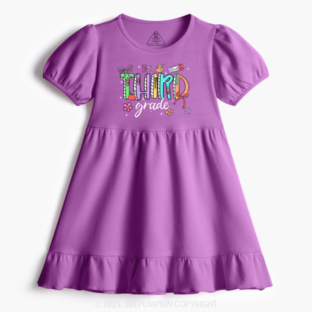 Personalized Shining Grade Toddler&Kid's Ruffle Dress Beepumpkin 