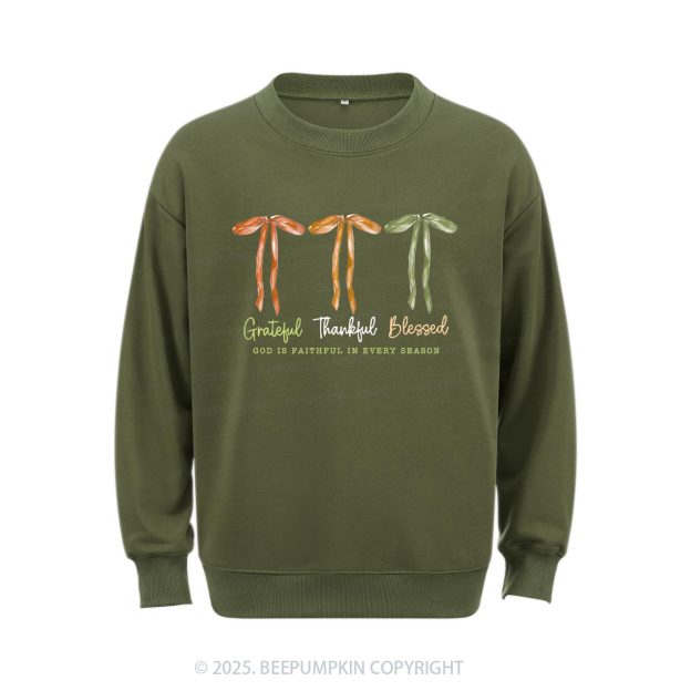 Grateful Thankful Blessed Sweatshirt Beepumpkin