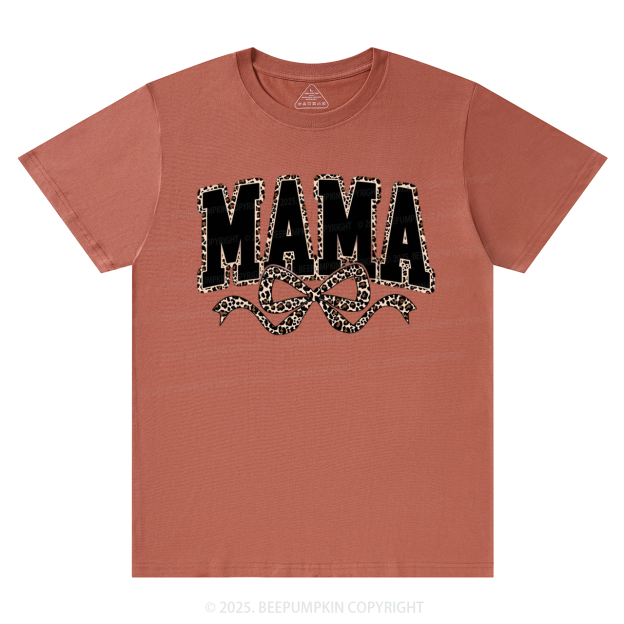Mama Leopard Coquette Bow T-Shirts Beepumpkin