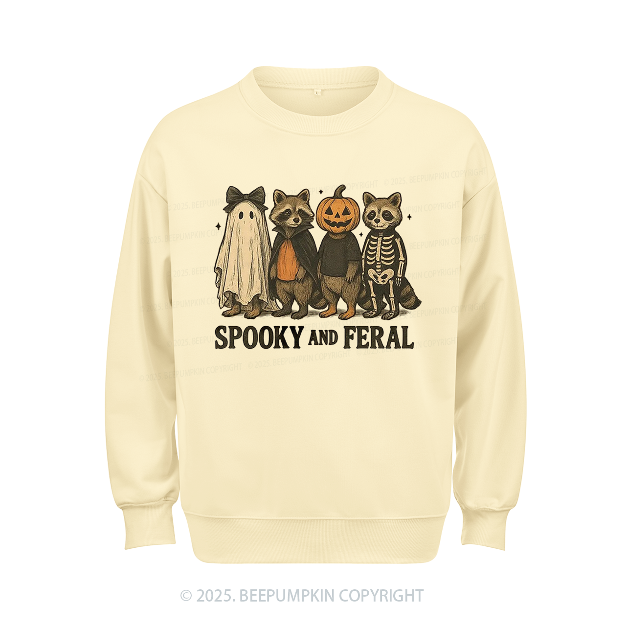 Spooky and Feral Raccoon Sweatshirt Beepumpkin