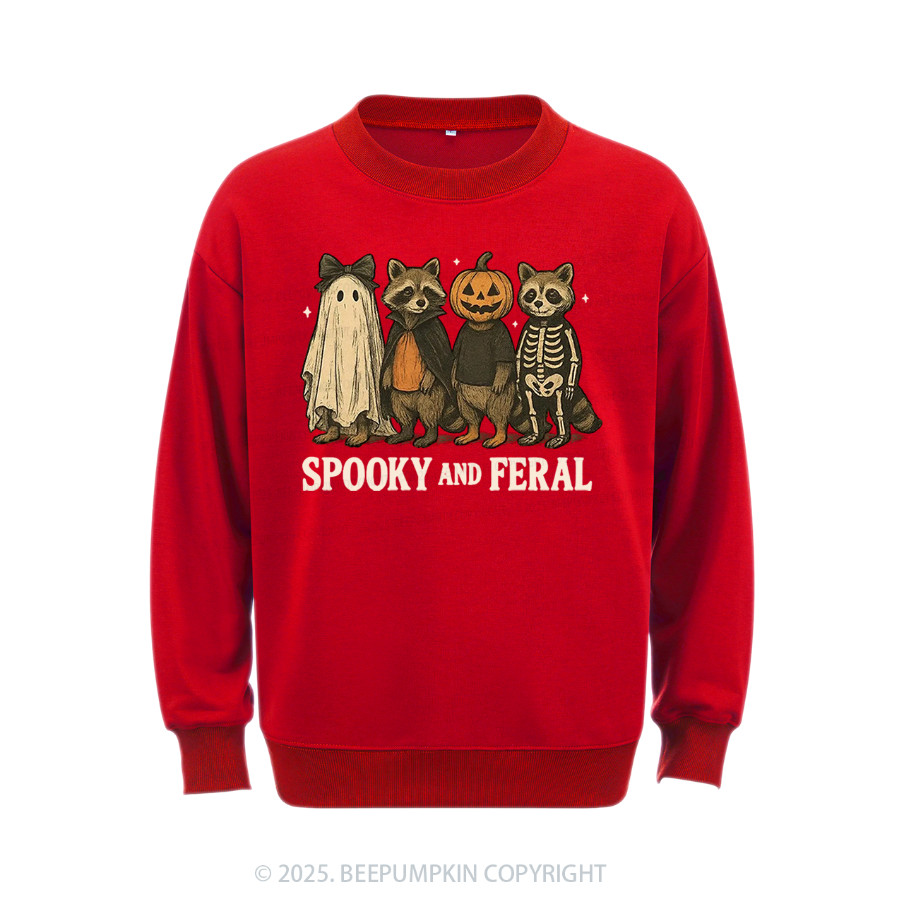Spooky and Feral Raccoon Sweatshirt Beepumpkin