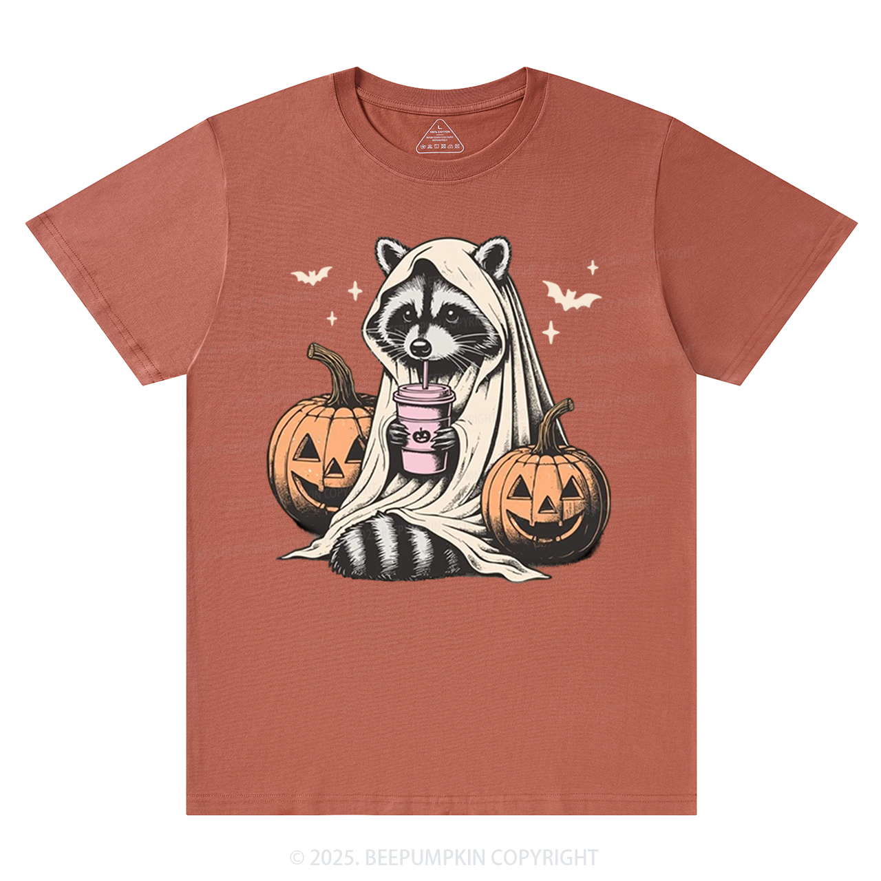 Cute Raccoon Ghost T-Shirts Beepumpkin