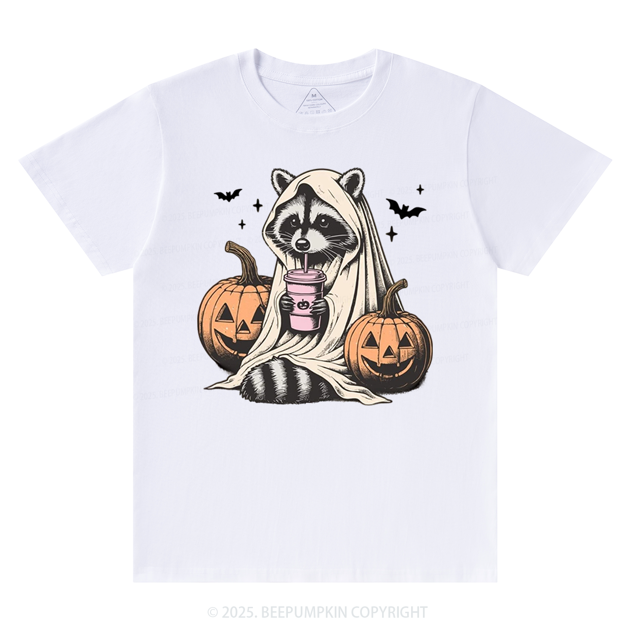 Cute Raccoon Ghost T-Shirts Beepumpkin