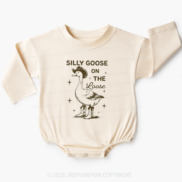 Silly Goose On The Loose Baby Bubble Romper Beepumpkin