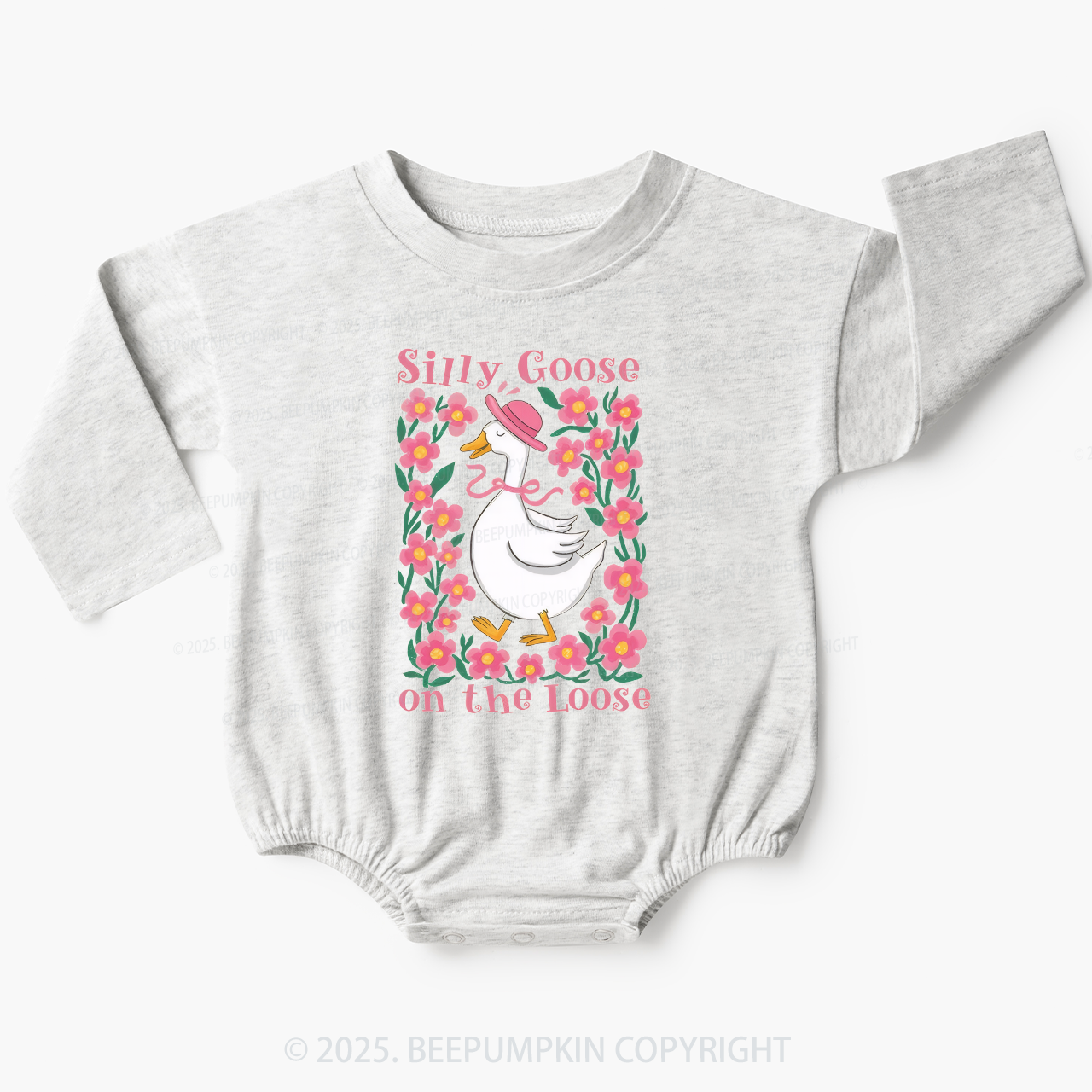 Silly Goose On The Loose Baby Bubble Romper Beepumpkin