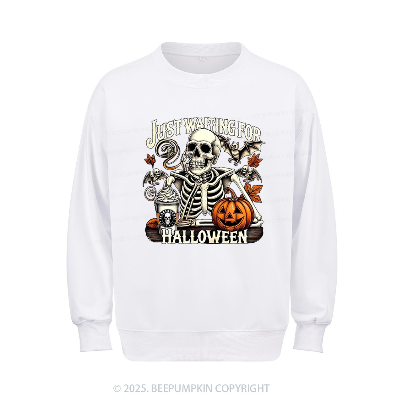 Just Waiting For Halloween Sweatshirt Beepumpkin
