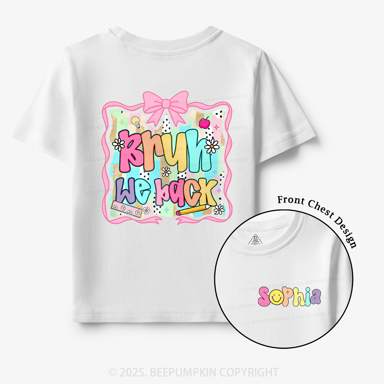 Personalized Bruh We Back Toddler&Kid's Tees Beepumpkin