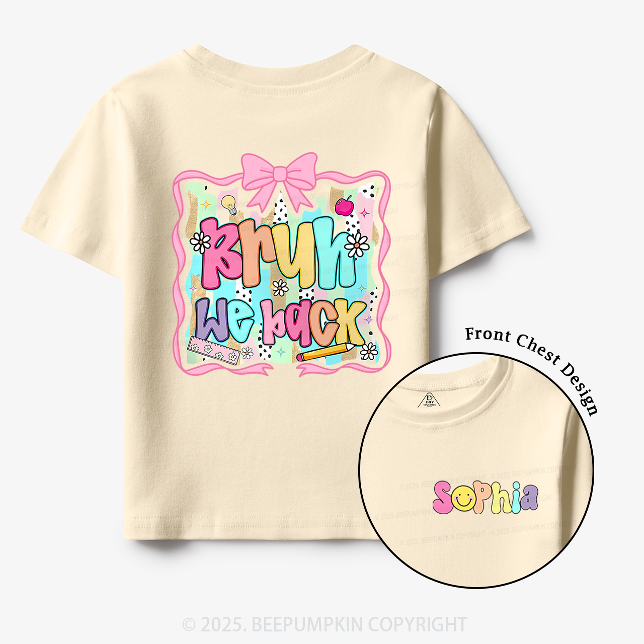 Personalized Bruh We Back Toddler&Kid's Tees Beepumpkin