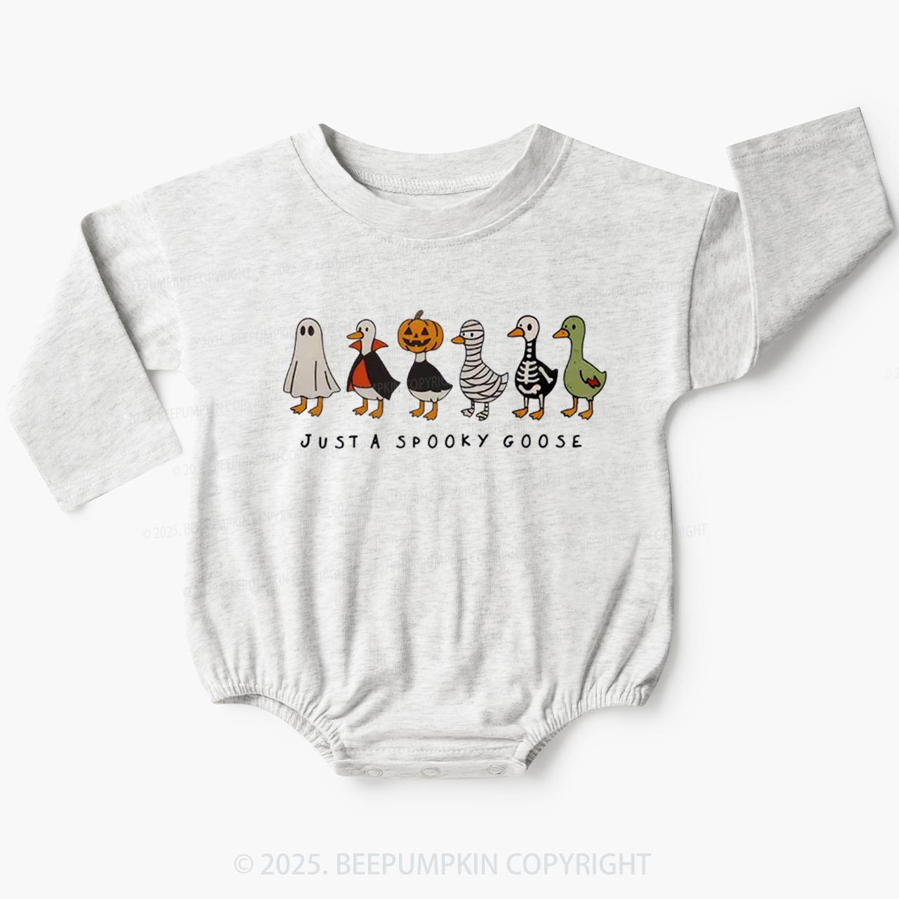 Spooky Goose Baby Bubble Romper Beepumpkin
