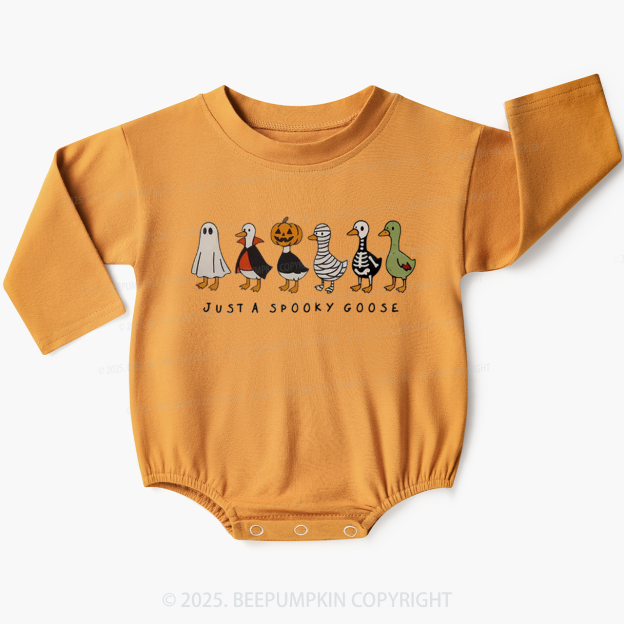Spooky Goose Baby Bubble Romper Beepumpkin