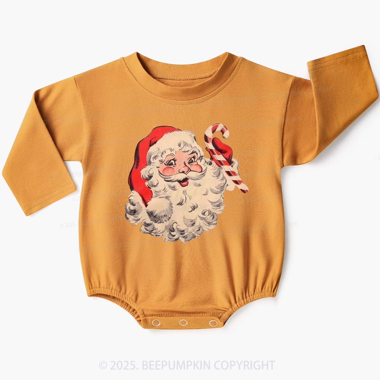Vintage Santa Baby Bubble Romper Beepumpkin