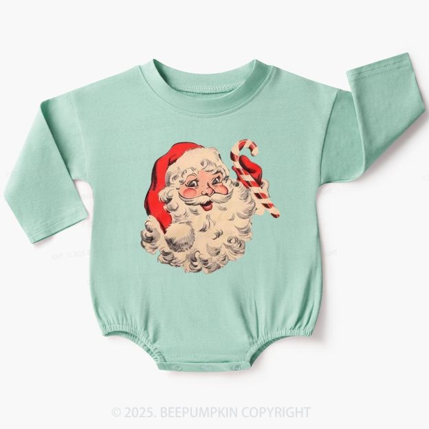 Vintage Santa Baby Bubble Romper Beepumpkin