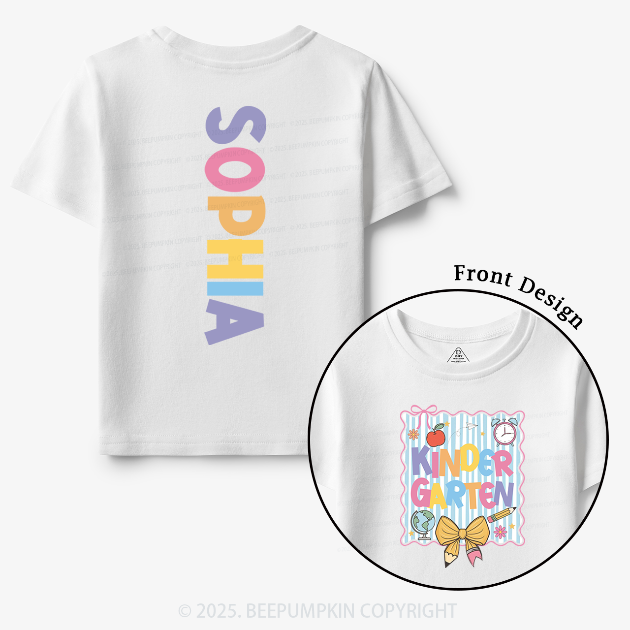 Personalized Little Learner Toddler&Kid's Tees Beepumpkin