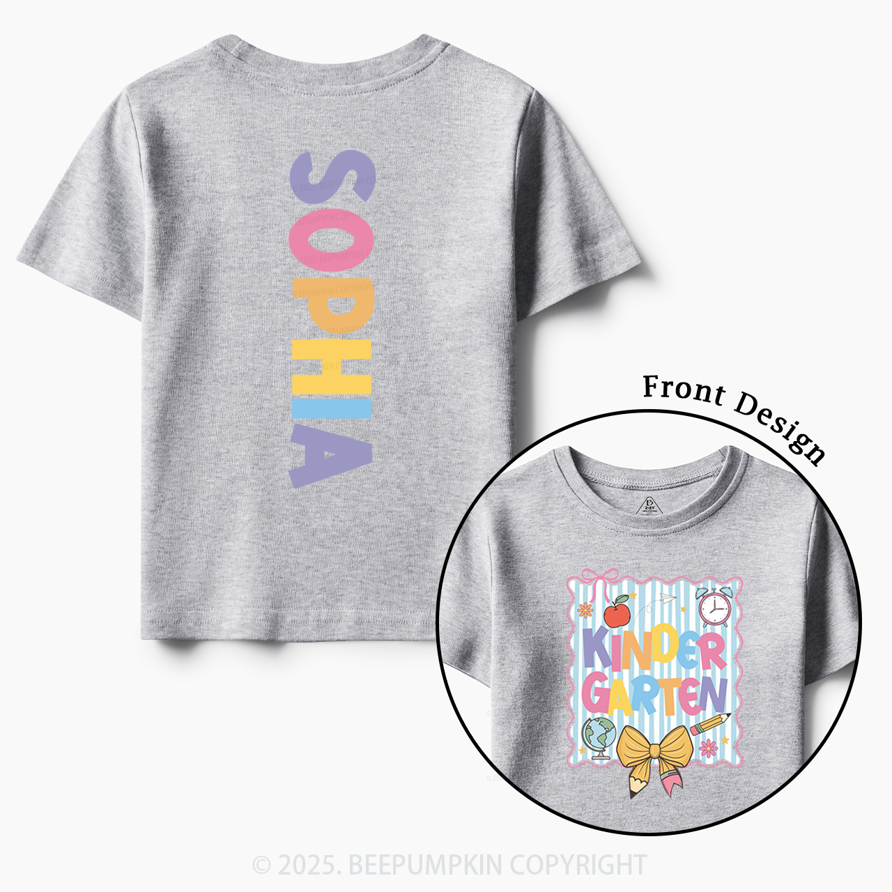 Personalized Little Learner Toddler&Kid's Tees Beepumpkin