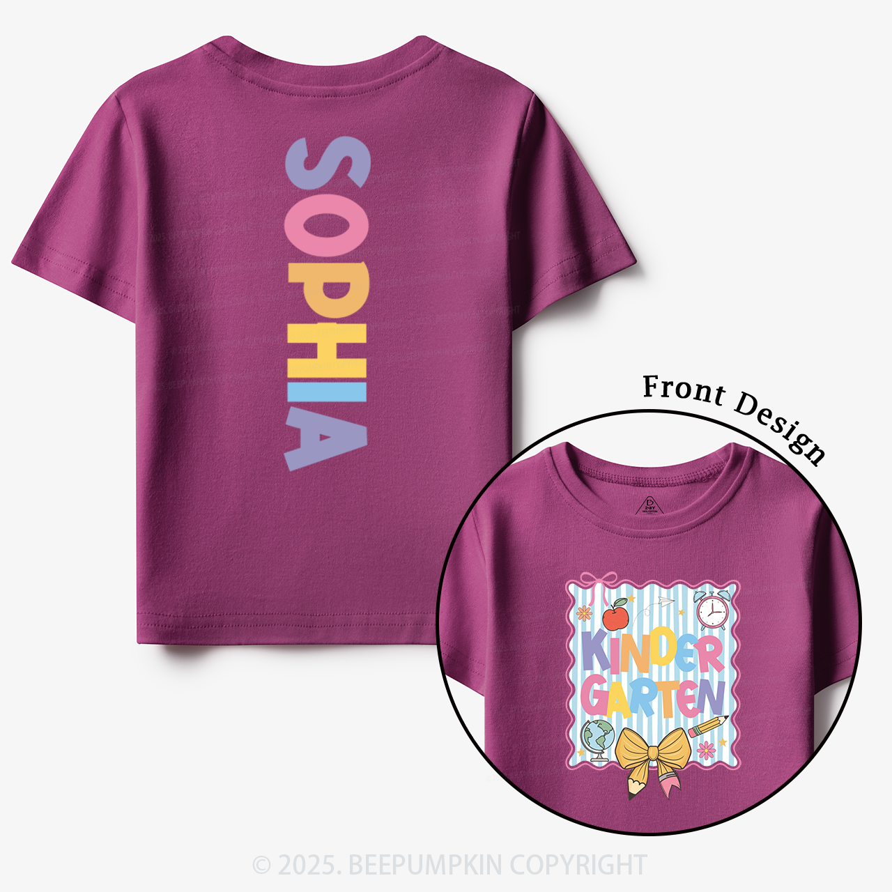 Personalized Little Learner Toddler&Kid's Tees Beepumpkin