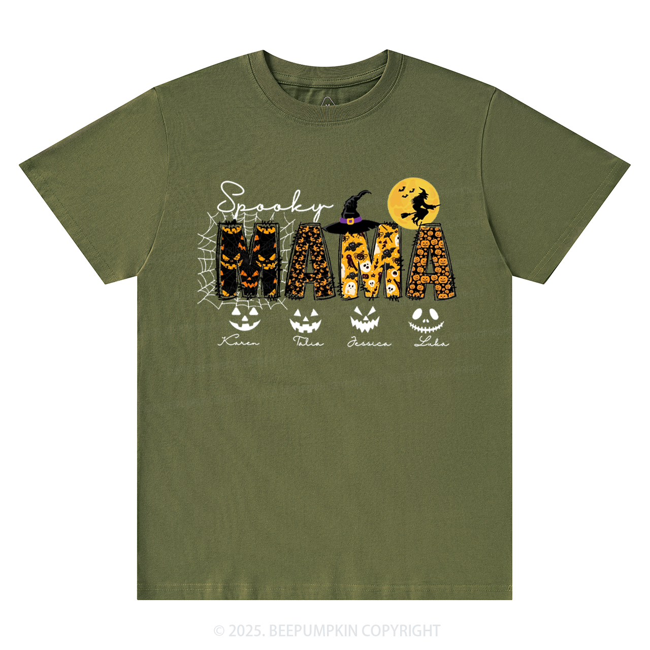 Personalized Spooky Mama T-Shirts Beepumpkin