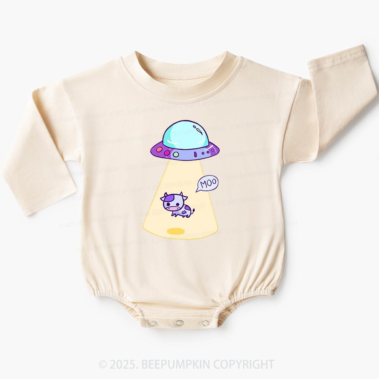 UFO Cow Baby Baby Bubble Romper Beepumpkin