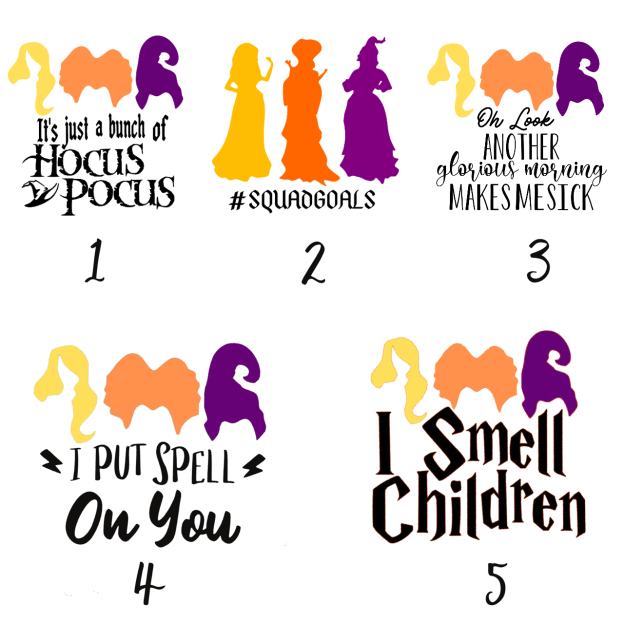 It's Just A Bunch Of Hocus Pocus Personalized Halloween Matching Shirts