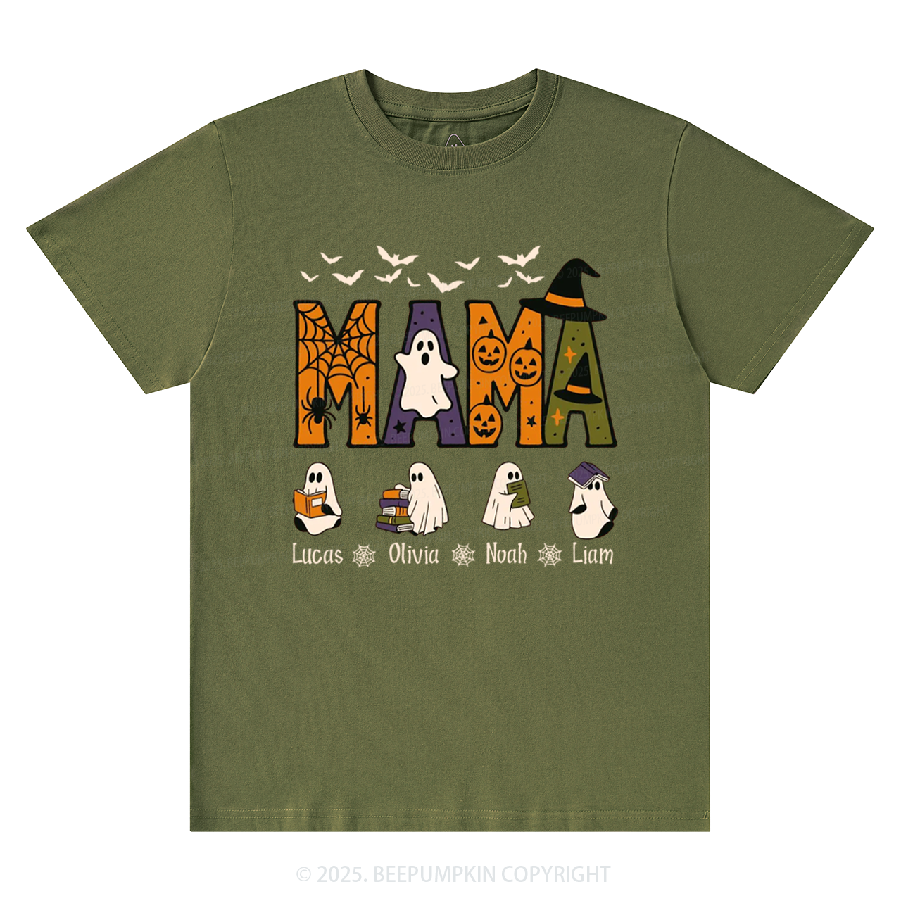 Personalized Mimi And Little Ghost Halloween T-Shirts Beepumpkin