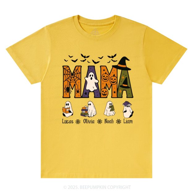 Personalized Mimi And Little Ghost Halloween T-Shirts Beepumpkin