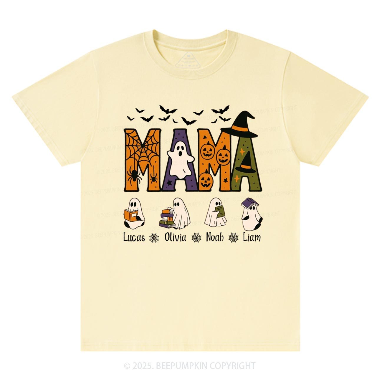 Personalized Mimi And Little Ghost Halloween T-Shirts Beepumpkin