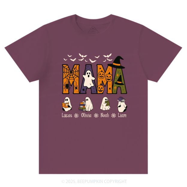 Personalized Mimi And Little Ghost Halloween T-Shirts Beepumpkin