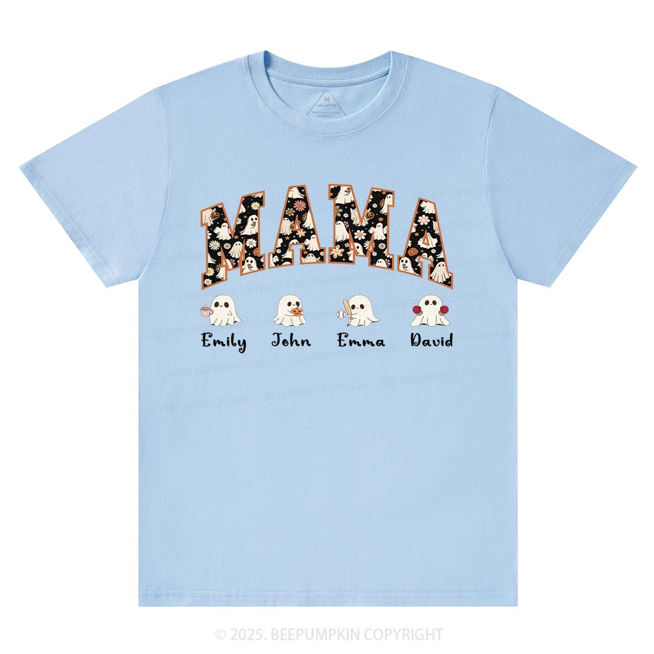 Personalized Ghost Mom Halloween T-Shirts Beepumpkin
