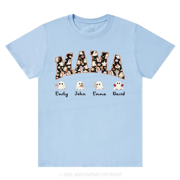 Personalized Ghost Mom Halloween T-Shirts Beepumpkin