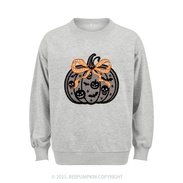 Black Lace pumpkin Halloween Sweatshirt Beepumpkin