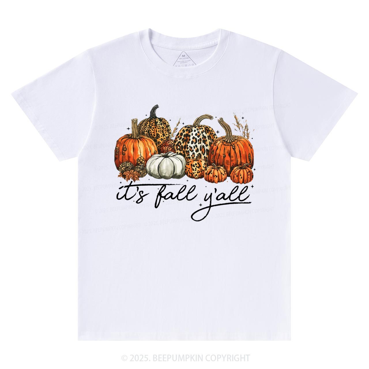 It's Fall Y'all Leopard Pumpkin T-Shirts Beepumpkin