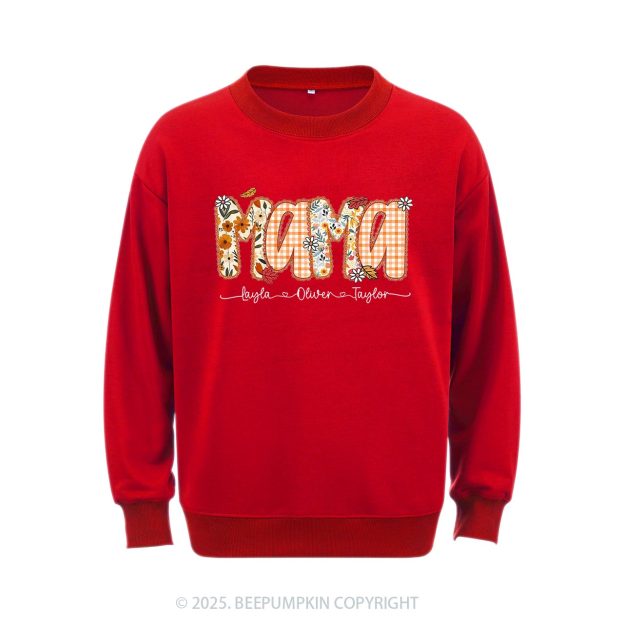 Personalized Preppy Fall Pumpkin Lace Sweatshirt Beepumpkin